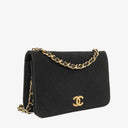 Chanel Classic Full Flap Bag Black Quilted Jersey And Leather 24K Gold-Plated Hardware