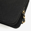 Chanel Classic Full Flap Bag Black Quilted Jersey And Leather 24K Gold-Plated Hardware