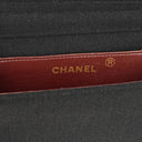 Chanel Classic Full Flap Bag Black Quilted Jersey And Leather 24K Gold-Plated Hardware