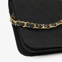 Chanel Classic Full Flap Bag Black Quilted Jersey And Leather 24K Gold-Plated Hardware
