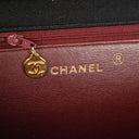 Chanel Classic Full Flap Bag Black Quilted Jersey And Leather 24K Gold-Plated Hardware