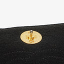 Chanel Classic Full Flap Bag Black Quilted Jersey And Leather 24K Gold-Plated Hardware