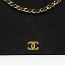Chanel Classic Full Flap Bag Black Quilted Jersey And Leather 24K Gold-Plated Hardware