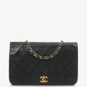 Chanel Classic Full Flap Bag Black Quilted Lambskin 24K Gold-Plated Hardware