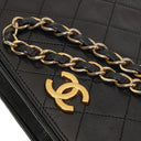 Chanel Classic Full Flap Bag Black Quilted Lambskin 24K Gold-Plated Hardware