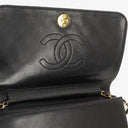 Chanel Classic Full Flap Bag Black Quilted Lambskin 24K Gold-Plated Hardware