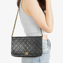 Chanel Classic Full Flap Bag Black Quilted Lambskin 24K Gold-Plated Hardware