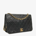 Chanel Classic Full Flap Bag Black Quilted Lambskin 24K Gold-Plated Hardware