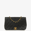 Chanel Classic Full Flap Bag Black Quilted Lambskin 24K Gold-Plated Hardware