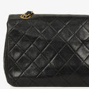 Chanel Classic Full Flap Bag Black Quilted Lambskin 24K Gold-Plated Hardware