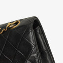 Chanel Classic Full Flap Bag Black Quilted Lambskin 24K Gold-Plated Hardware