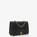 Chanel Classic Full Flap Bag Black Quilted Lambskin 24K Gold-Plated Hardware