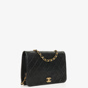 Chanel Classic Full Flap Bag Black Quilted Lambskin 24K Gold-Plated Hardware