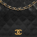 Chanel Classic Full Flap Bag Black Quilted Lambskin 24K Gold-Plated Hardware