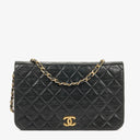 Chanel Classic Full Flap Bag Black Quilted Lambskin 24K Gold-Plated Hardware