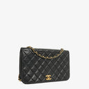 Chanel Classic Full Flap Bag Black Quilted Lambskin 24K Gold-Plated Hardware
