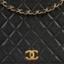 Chanel Classic Full Flap Bag Black Quilted Lambskin 24K Gold-Plated Hardware