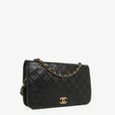 Chanel Classic Full Flap Bag Black Quilted Lambskin 24K Gold-Plated Hardware