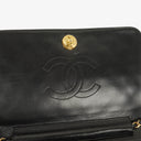 Chanel Classic Full Flap Bag Black Quilted Lambskin 24K Gold-Plated Hardware