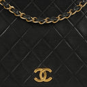 Chanel Classic Full Flap Bag Black Quilted Lambskin 24K Gold-Plated Hardware