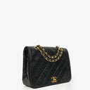 Chanel Full Flap Bag Black Quilted Leather 24K Gold-Plated Hardware