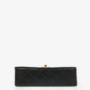 Chanel Full Flap Bag Black Quilted Leather 24K Gold-Plated Hardware