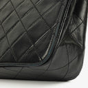 Chanel Full Flap Bag Black Quilted Leather 24K Gold-Plated Hardware