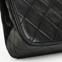 Chanel Full Flap Bag Black Quilted Leather 24K Gold-Plated Hardware