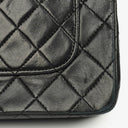 Chanel Full Flap Bag Black Quilted Leather 24K Gold-Plated Hardware