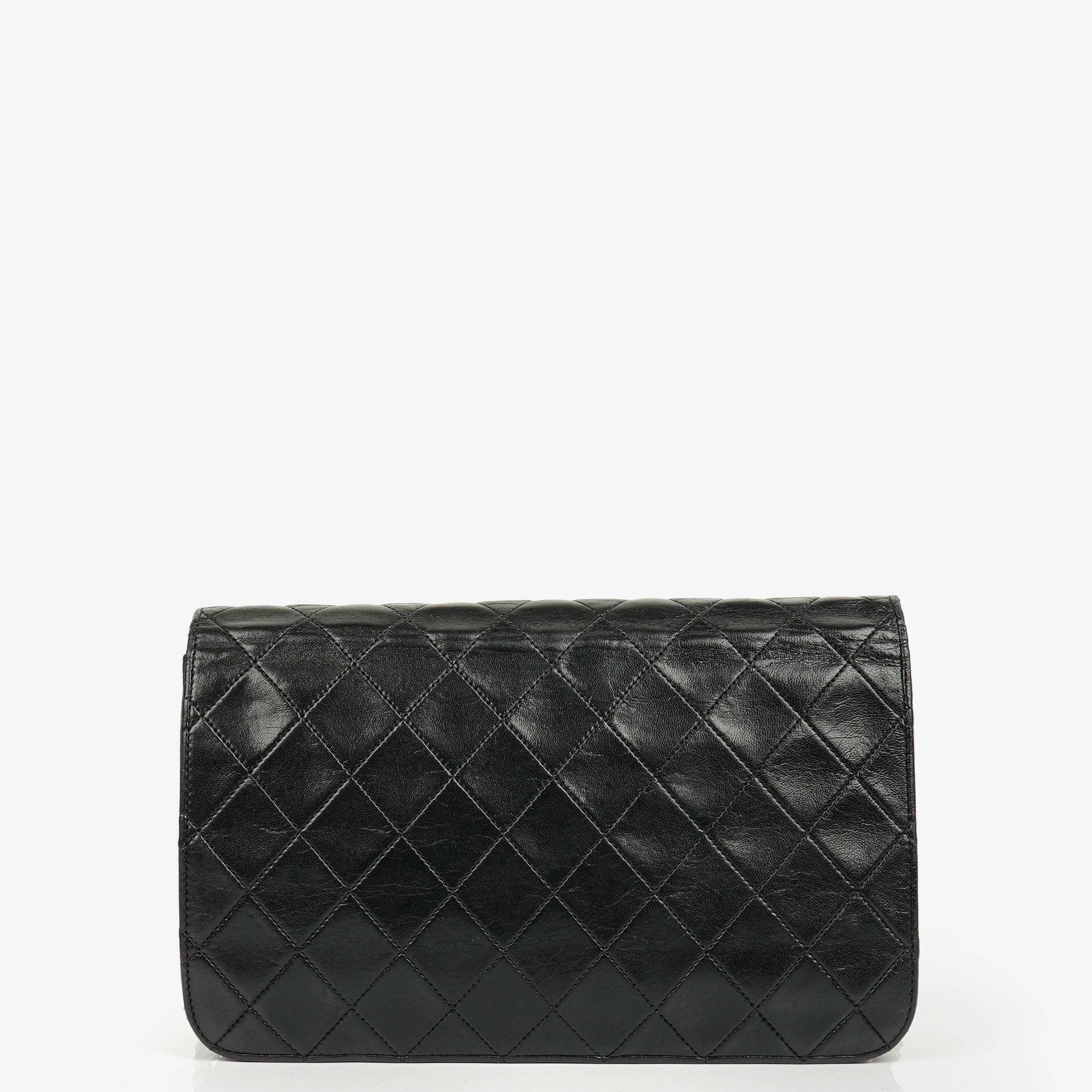 Chanel Classic Full Flap Bag Black Quilted Leather 24K Gold-Plated Hardware