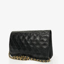 Chanel Classic Full Flap Bag Black Quilted Leather 24K Gold-Plated Hardware