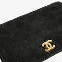 Chanel Classic Full Flap Bag Black Quilted Suede