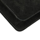 Chanel Classic Full Flap Bag Black Quilted Suede