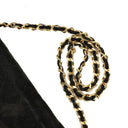 Chanel Classic Full Flap Bag Black Quilted Suede