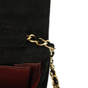 Chanel Classic Full Flap Bag Black Quilted Suede