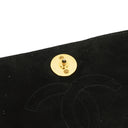 Chanel Classic Full Flap Bag Black Quilted Suede