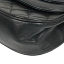 Chanel Classic Half Moon Double Flap Bag In Black Quilted Lambskin And 24K Gold-Plated Hardware