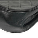 Chanel Classic Half Moon Double Flap Bag In Black Quilted Lambskin And 24K Gold-Plated Hardware