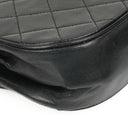 Chanel Classic Half Moon Double Flap Bag In Black Quilted Lambskin And 24K Gold-Plated Hardware