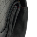 Chanel Classic Half Moon Double Flap Bag In Black Quilted Lambskin And 24K Gold-Plated Hardware
