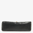 Chanel Classic Half-Moon Single Flap Bag Black Quilted Lambskin With 24K Gold-Plated Hardware