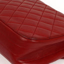 Chanel Classic Half-Moon Single Flap Bag Red Quilted Lambskin With 24K Gold-Plated Hardware