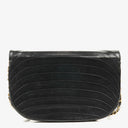 Chanel Classic Lambskin Half Moon Black Flap Bag With 24K Gold-Plated Hardware