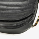 Chanel Classic Lambskin Half Moon Black Flap Bag With 24K Gold-Plated Hardware