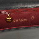 Chanel Classic Lambskin Half Moon Black Flap Bag With 24K Gold-Plated Hardware