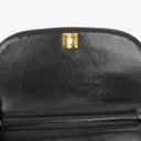 Chanel Classic Lambskin Half Moon Black Flap Bag With 24K Gold-Plated Hardware