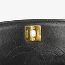 Chanel Classic Lambskin Half Moon Black Flap Bag With 24K Gold-Plated Hardware