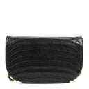 Chanel Classic Lambskin Half Moon Black Flap Bag With 24K Gold-Plated Hardware
