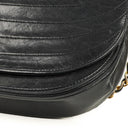 Chanel Classic Lambskin Half Moon Black Flap Bag With 24K Gold-Plated Hardware