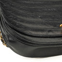 Chanel Classic Lambskin Half Moon Black Flap Bag With 24K Gold-Plated Hardware